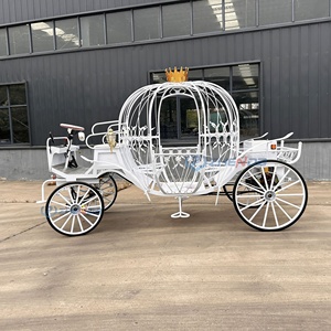 European Style Electric Carriage 4 Wheels Special Transportation Sightseeing Wedding Pumpkin Tours Horse Drawn Tourist Carts - Product Image 5