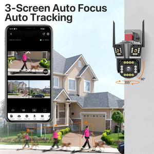 6MP draadloze IP-camera beveiliging nachtzicht waterdicht PTZ <span class=keywords><strong>3</strong></span> lens drie schermen wifi CMOS-sensor voor buitenbewaking - Product Image 4