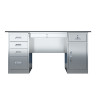 Bureau de travail individuel professionnel moderne en acier épaissi avec tiroir verrouillable, table financière pour la maison, l'hôtel et le bureau, faible MOQ