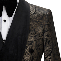 Costume Homme Élégant Noir Col Costumé, Revers de Fête à Simple Boutonnage, Coupe Slim pour Concert