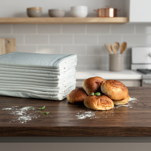 Serviettes de cuisine en coton uni, carrées, tissées, très absorbantes, séchage rapide, écologiques, lavables en machine pour usage domestique - Product Image 1