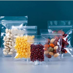 Sac en plastique transparent avec fermeture à glissière personnalisé avec logo, 12x19cm, pack promotionnel - Product Image 4
