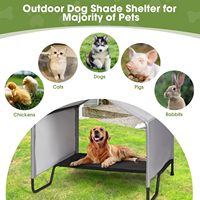 Outdoor & Indoor Hundehaus-Zelt aus Oxford-Material im Modernen Stil mit Überdachung & Betten für Kleine/Große Hunde, Katzen & Nutztiere