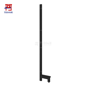 Trọng lượng nhẹ một mặt và hai mặt kệ trưng bày thép đen siêu thị Kệ trụ cột - Product Image 1