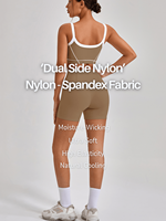 Ensemble de sport pour femme EnovStars avec logo personnalisé, soutien-gorge de sport dos en U et short cycliste taille haute, Conjunto Deportivo Mujer Conjuntos Fitness