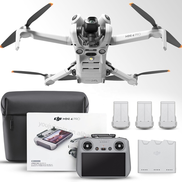 DJI Mini 4 Pro Fly More Combo Plus (DJI RC 2) Under 249g 25Min Max Flight Time Intelligent Following Drone VS DJI Mini 3 Air 3