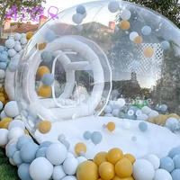 Tente Bulle Gonflable Géante d'Extérieur Transparente, Dôme de Cristal avec Ballons, Maison Bulle