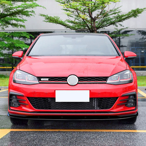 Front Lip Splitter For Volkswagen Golf 7.5 Mk7.5 Gti R Rline 2017-2019 Piano Black Carbon Fiber Texture ABS Material - Product Image 2