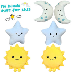 Juego de Almohadas de Felpa Suave Personalizadas, Adorables Diseños de Sol, Estrellas y Luna, Decoración Familiar para Sala de Estar y Dormitorio, Cómodas, de Polipropileno, Regalo Perfecto - Product Image 2
