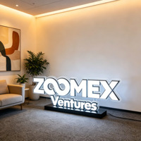 Enseigne de comptoir publicitaire sur mesure en acrylique avec lettres lumineuses LED pour bureau
