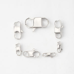 Acier inoxydable <span class=keywords><strong>BS</strong></span> Homard Griffe Fermoirs Rectangle Forme Crochets Boucle Connecteur DIY Collier Bracelet Bijoux - Product Image 4