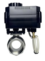 Katup Bola Motor Listrik Baja Tahan Karat Torsi Besar DN32 12V 24VDC 220V NPT BSP 8NM 2 Kabel 3 Kabel 5 Kabel Kualitas Pabrik