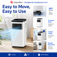 Climatiseur portable 3-en-1, plusieurs modèles disponibles pour chambre à coucher, chambre de location, cuisine, bureau et petits espaces commerciaux