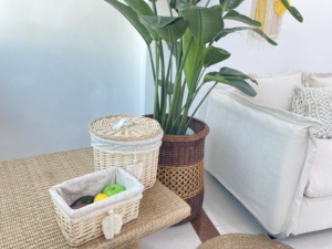 Rỗng liễu mây cản trở giỏ <span class=keywords><strong>wicker</strong></span> Thân hộp lưu trữ với nắp cho quà tặng - Product Image 5