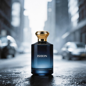 Botellas de Perfume de Vidrio de <span class=keywords><strong>Alta</strong></span> Calidad de 30 ml, 50 ml y 100 ml, Diseño Redondo, Botella de Perfume Azul de Lujo con Caja - Product Image 4