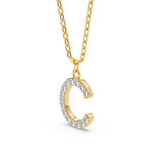 Colgante con Iniciales Personalizadas de la A a la Z, Hecho con Diamantes Cultivados en Laboratorio VVS VS EF y Plata de Ley 925 con Acabado en Oro, Joyería Fina OEM ODM - Product Image 6