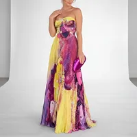 Robe élégante sans manches en violet, taille haute, coupe ajustée, pour occasions printanières, service OEM ODM