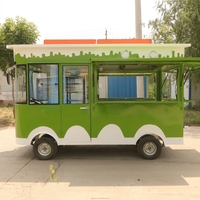 Camion de restauration rapide personnalisé à 4 roues en acier inoxydable avec cuisine complète pour café, glaces, bière et jus
