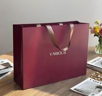 Sacs en papier kraft de luxe personnalisés avec poignées, vente en gros, sacs cadeaux avec logo pour vêtements, bijoux, emballage