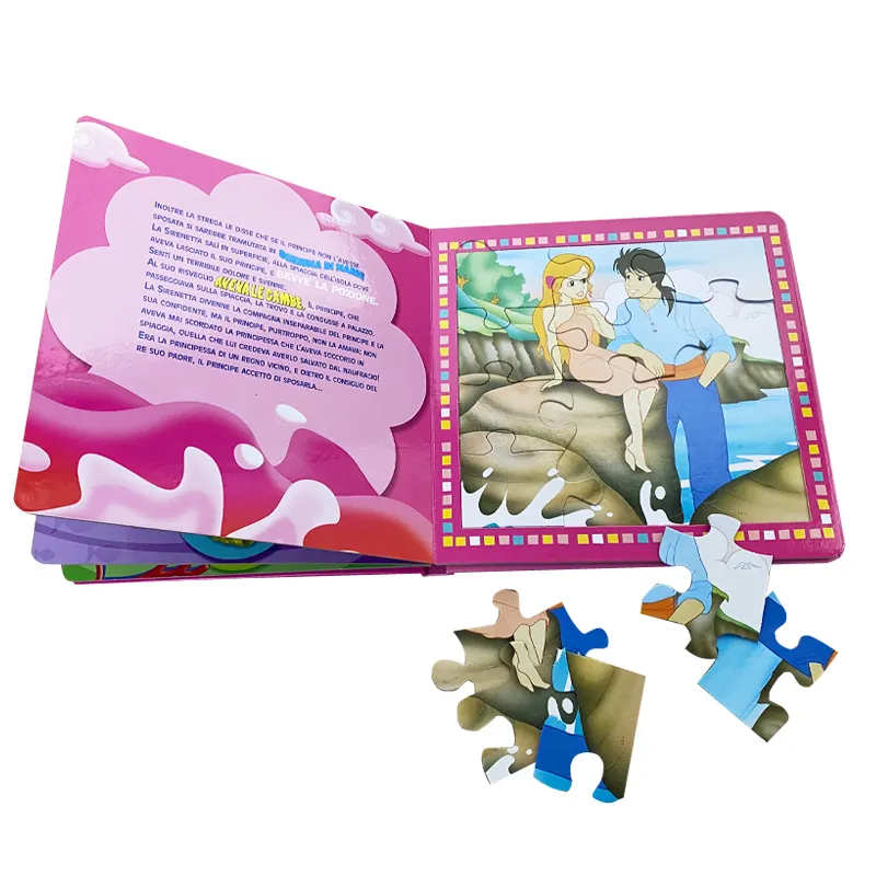 Custom publishing printing cartoon animal car jigsaw puzzle book children baby games educational toys for kids