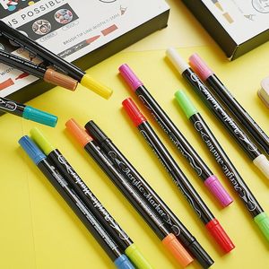 NOVISON Dual Tip Brush Tip Acrylic <b>Paint</b> Markers 120 Colors Permanent Ink for Paper Use - Product Image 3