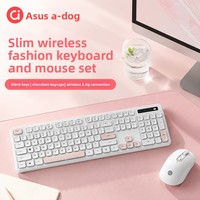 Untuk Set Keyboard dan Mouse Nirkabel A-Dou WK80 - Desain Ergonomis Tahan Air, Termasuk Baterai AA, Tersedia dalam Stok
