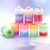 Beurrier crème glacée slime 120ml, mignon popsicle crème glacée slime DIY jouet anti-stress boue de coton