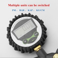 Manomètre numérique miniature pour pneus avec unité BAR/SPI, manomètre de gonflage électrique pour voitures et camions, pression maximale 0-18 bars, pistolet de dégonflage