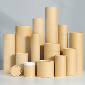 Caja <span class=keywords><strong>de</strong></span> Cartón Ecológica al por Mayor, Tubo Cilíndrico para Regalos, Redonda, Natural, Reciclable, <span class=keywords><strong>de</strong></span> Papel Kraft para Cosméticos y Regalos - Product Image 1