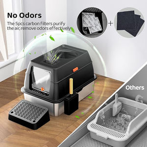 Bacia de Areia para Gatos Grande de 20L, Fechada, Fácil de Limpar, Aço Inoxidável Espesso e Anticorrosão, Especial para Comércio Internacional - Product Image 6