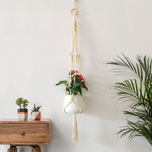 Cesta colgante de tejido, bolsa de red para plantas, decoración colgante, <span class=keywords><strong>tapiz</strong></span> bohemio, estante de pared - Product Image 2