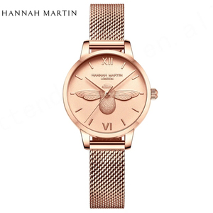 Hannah Martin HM-112 montre tendance forêt pour femme avec petite abeille Design étanche mouvement à quartz cadran en verre fenêtre - Product Image 1