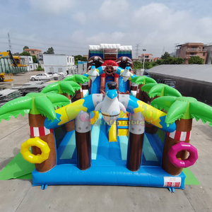 Giant outdoor parcours d'obstacles gonflable combo bouncy castle pirate <b>inflatable</b> bounce <b>house</b> obstacle course - Product Image 3