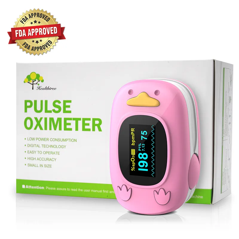 Mini oxímetro de pulso portátil oxímetro de pulso infantil recargable para bebé