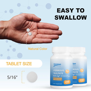 Suplemento de Sulfato Ferroso 325mg, Hierro Elemental 65mg, 200 Tabletas - Product Image 2