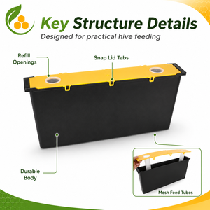Nouveau distributeur d'eau pour abeilles en PP de 6 L avec bouchon jaune, abreuvoir pour ruche d'abeilles, utilisation en ferme apicole - Product Image 3