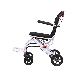 <span class=keywords><strong>Fauteuil</strong></span> roulant de voyage compact et pliable, chaise de transport portable avec roues robustes pour les personnes âgées et les utilisateurs handicapés - Product Image 4