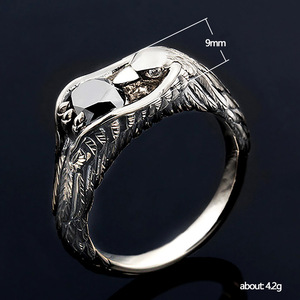 Anello Vintage Aquila da Uomo, Gioiello Hip Hop con Animale, Accessorio Creativo per Feste e Outfit - Product Image 5