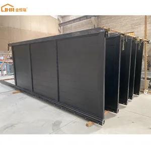 JHR cina nuovi cancelli neri scorrevoli in metallo prodotti più venduti Design Drive Way Remote Auto Gate pannello per cancello scorrevole in alluminio