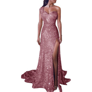 <span class=keywords><strong>Vestido</strong></span> largo sin mangas para mujer, prenda de vestir de color dorado - Product Image 5
