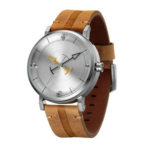 Reloj de Hombre Estilo Antiguo de Negocios, Aleación, Resistente al Agua 3ATM, Correa de Cuero Genuino, Cristal, Logotipo Personalizado, Movimiento Japonés, Venta al Por Mayor de Fábrica - Product Image 1