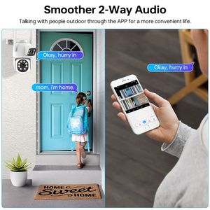 4MP 2 écrans Smart Home Cctv Caméra Wifi Surveillance Sans fil 1080P Cctv Sécurité 2.4G 5G Wifi PTZ Caméra - Product Image 3