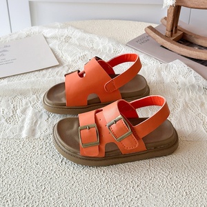 Sandales confortables pour enfants et filles, à bout ouvert, avec double boucle réglable, idéales pour la plage, les sorties et la marche quotidienne - Product Image 5