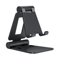Toptan Taşınabilir Çift Şaftlı Alüminyum Telefon Tutucu Masaüstü Cep Telefonu Standı iPhone Tablet için Katlanabilir Metal Cep Telefonu Standı