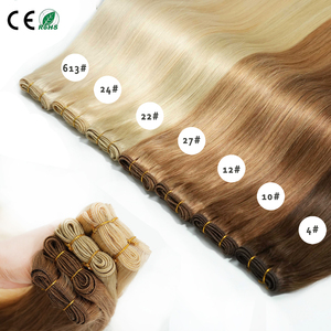 Super Double Drawn Human Hair Weft Luxurious Human Hair Bundle Long Smooth 12A 14A Shedding-free Raw Cuticle Human Hair Weft - Product Image 1