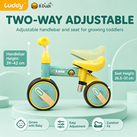 Tricycle 3 en 1 Luddy B.Duck pour enfants, poussette, draisienne, cadeau idéal pour le premier anniversaire, jouet à pousser pour les enfants de 1 à 4 ans