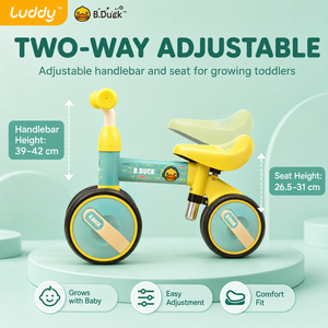Tricycle 3 en 1 Luddy B.Duck pour enfants, poussette, draisienne, cadeau idéal pour le premier anniversaire, jouet à pousser pour les enfants de 1 à 4 ans - Product Image 2
