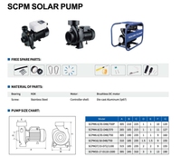 SPX Pompe à eau de surface solaire DC Pompes de surpression pour irrigation