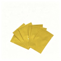 Sachets thermoscellables jetables en aluminium jaune néon imprimés sur mesure, scellés sur trois côtés, pour café, thé, épices, chewing-gum, cosmétiques