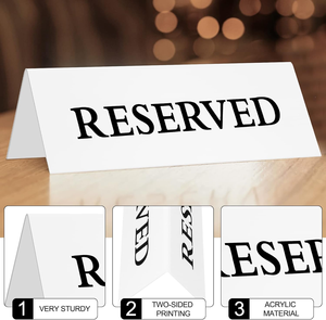 Panneaux <span class=keywords><strong>de</strong></span> table personnalisés en acrylique double face, marqueurs <span class=keywords><strong>de</strong></span> réservation <span class=keywords><strong>de</strong></span> siège pour la décoration <span class=keywords><strong>de</strong></span> mariage, <span class=keywords><strong>de</strong></span> restaurant et <span class=keywords><strong>de</strong></span> banquet - Product Image 3